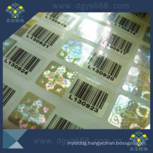 Hologram Label with Barcode Number